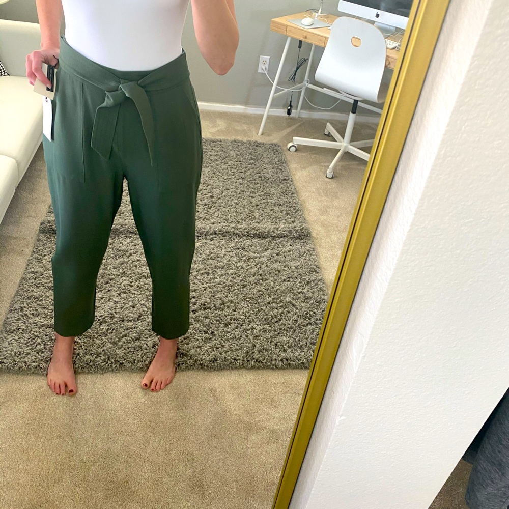 Medium Green Paper Bag Pants